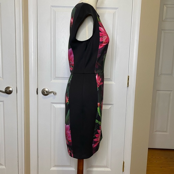 TED BAKER Carpal Chameleon Black Sheath Dress - Picture 4 of 8